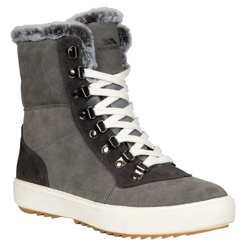トレスパス レディース シューズ ブーツ・レインブーツ スエード レース Trespass WomensLadies Korinna Suede Lace Up Snow Boots Gray グレー