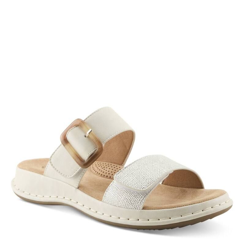 パトリシア レディース シューズ サンダル Patrizialmalei WomenslipOn Slide Sandals with Buckle Accent Off White Multi オフホワイト