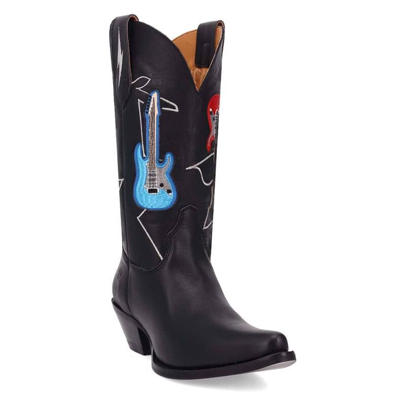 ディンゴ レディース シューズ ブーツ・レインブーツ レザー Dingo Jukebox Womens Leather KneeHigh Boots Black ブラック