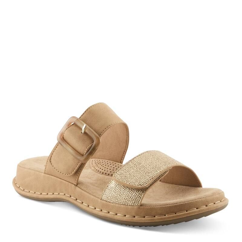 パトリシア レディース シューズ サンダル Patrizialmalei WomenslipOn Slide Sandals with Buckle Accentan Multi タン