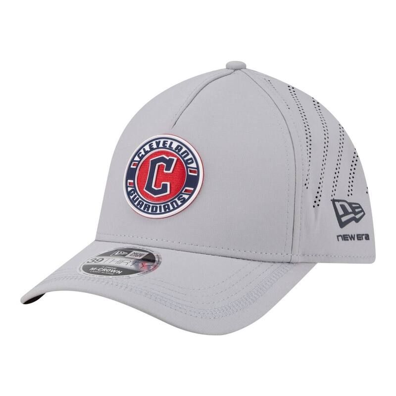 ニューエラ レディース アクセサリー 帽子 Mens New Era Gray Cleveland Guardians Patch 39THIRTY AFrame MCrown Perforated Flex Hat Grd Grey グレー