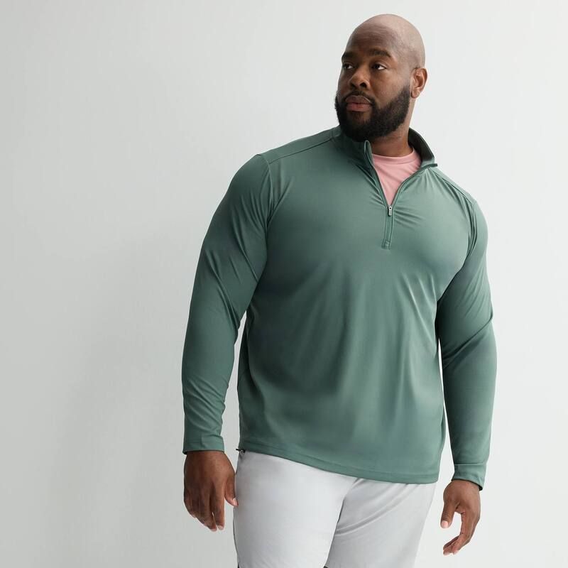 Tek Gear レディース トップス Tシャツ ハーフジップ トール Big Tall Tek Gear DRY TEK Quarter Zipullover Festivity Pine