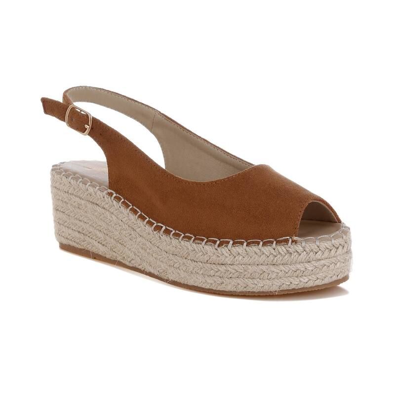 ロンドンラグ レディース シューズ サンダル London Rageorna Womenslingback Wedge Sandals Tan タン