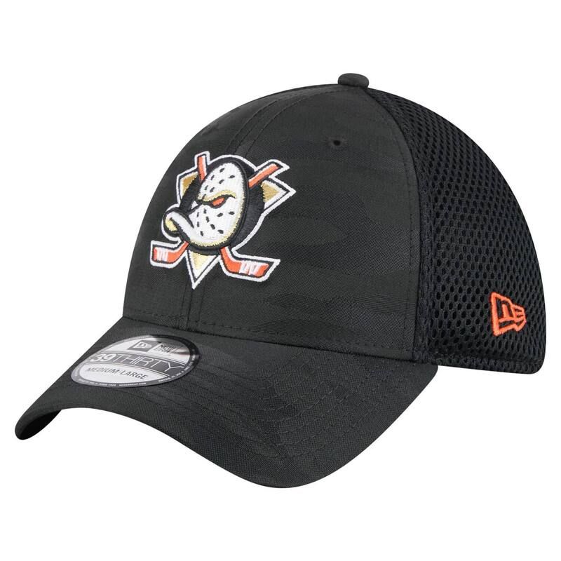 ニューエラ レディース アクセサリー 帽子 Mens New Era Black Anaheim Ducks Active Subtle Camo 39THIRTY Flex Hat Dks Black ブラック