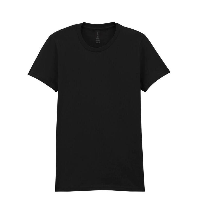 ギルダン レディース トップス Tシャツ Gildan WomensLadiesoftstyle Plain MidweightShirt Pitch Black ブラック