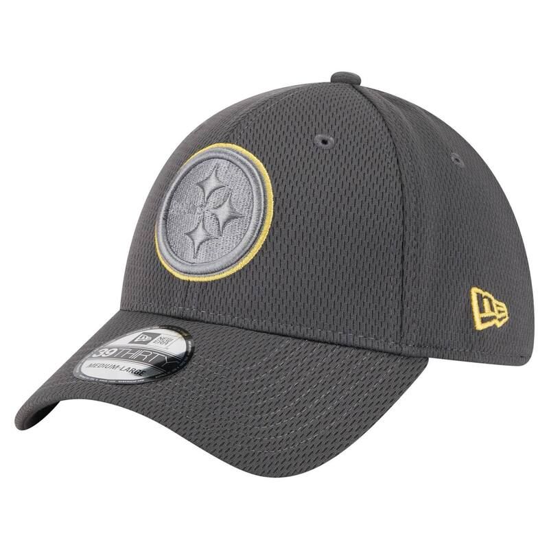 ニューエラ レディース アクセサリー 帽子 Tシャツ Mens New Era Graphite Pittsburgh Steelers Main 39THIRTY Flex Hat Stl Dark G グラファイト