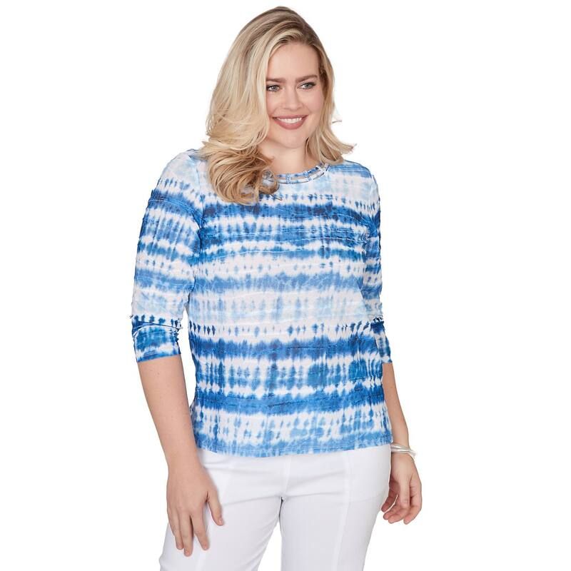 アルフレッド ダナー レディース トップス Tシャツ クルーネック プチ Petite Alfredunner Knotted Crew Neck Top Royal Blue ブルー