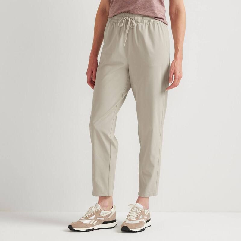 エディー バウアー レディース ボトムス カジュアルパンツ アンクル Womens Eddie Bauer Departure TieFront Ankle Pants Pumice