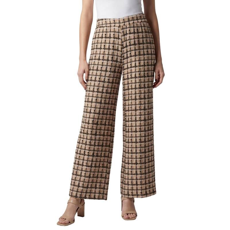 ジェシカロンドン レディース ボトムス カジュアルパンツ ワイドレッグ プラスサイズ プチ ニット Jessica London Womens Plusize Petite Stretch Knit Wide Leg Pant Soft Camel Abstr
