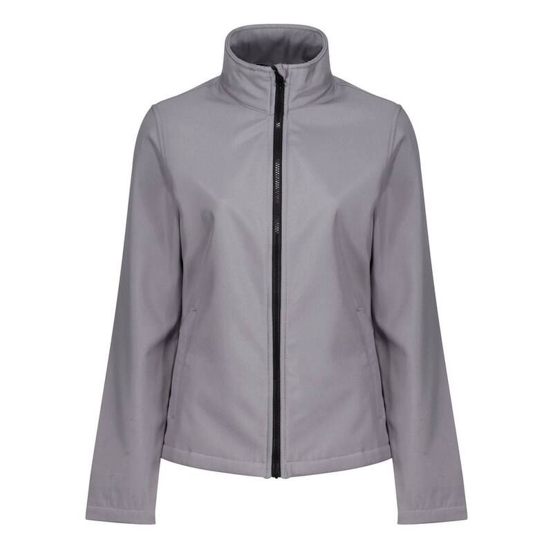 レガッタ レディース アウター ジャケット・ブルゾン プリント Regatta Standout WomensLadies Ablaze Printable Soft Shell Jacket Rock Grey And Black ブラック