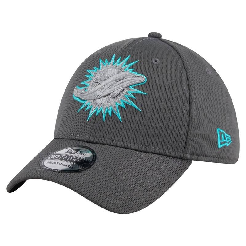 ニューエラ レディース アクセサリー 帽子 Mens New Era Graphite Miami Dolphins Main 39THIRTY Flex Hat Dol Dark G グラファイト