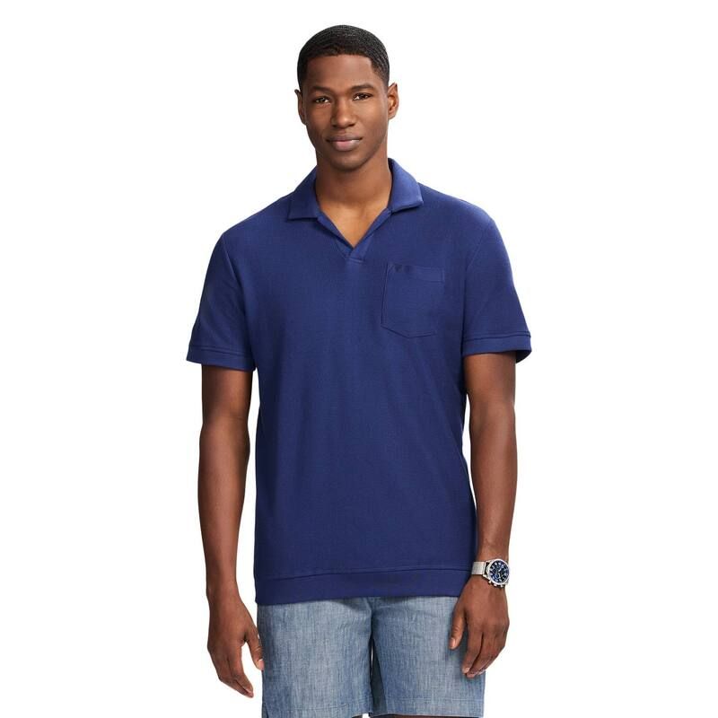 アイゾッド レディース トップス Tシャツ ポロシャツ ニット Mens IZOD Short Sleeve Saltwater Dune Knitexture Polo Medieval Blue ブルー