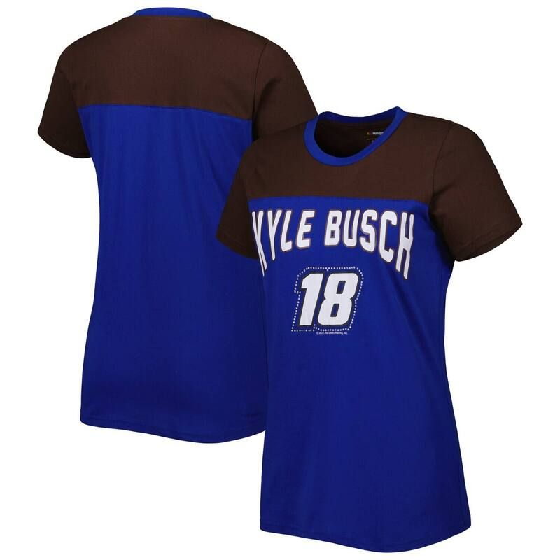 ジースリー フォーハー バイ カール バンクス レディース トップス Tシャツ Womens GIII 4Her by Carl Banks RoyalBlackyle Busch Box Score TShirt Nas Blue ブルー