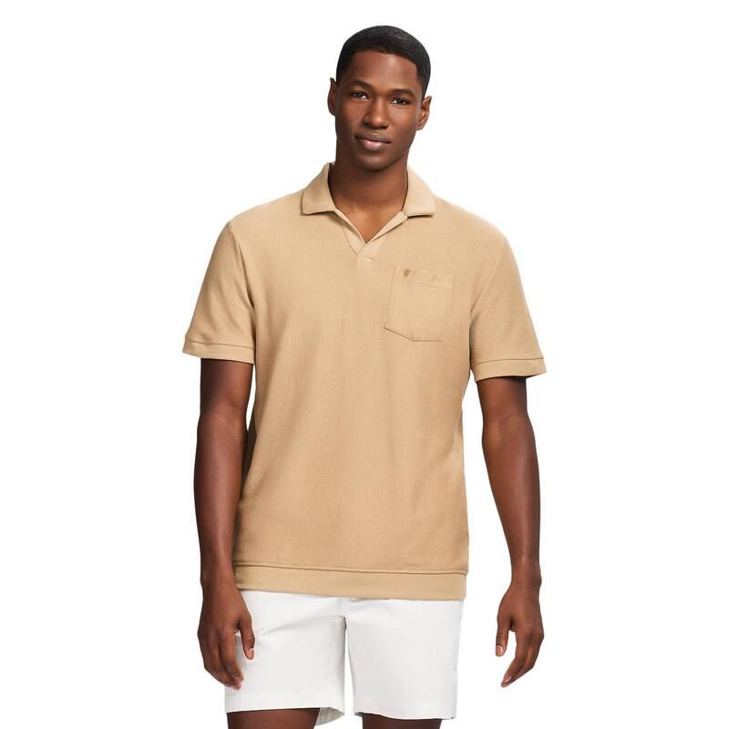 アイゾッド レディース トップス Tシャツ ポロシャツ ニット Mens IZOD Short Sleeve Saltwater Dune Knitexture Polo Beige ベージュ
