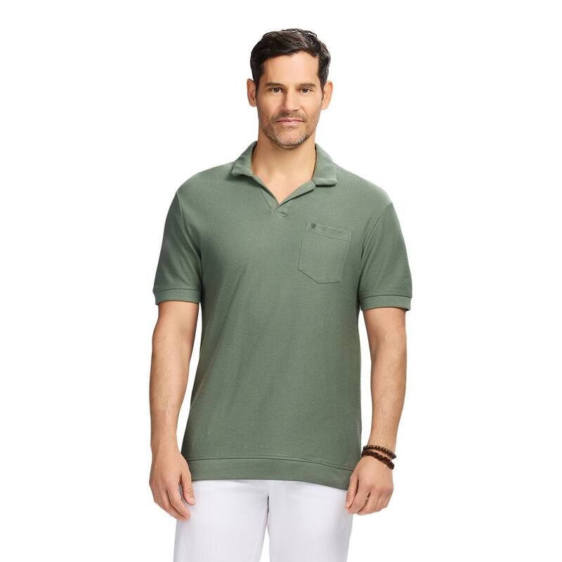 アイゾッド レディース トップス Tシャツ ポロシャツ ニット Mens IZOD Short Sleeve Saltwater Dune Knitexture Polo Green グリーン