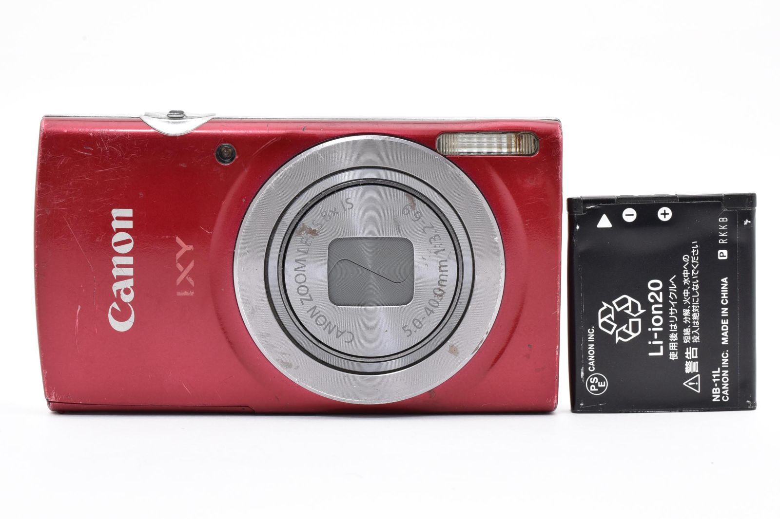 ☆実用品☆ CANON キャノン IXY 160 レッド コンパクトデジタルカメラ