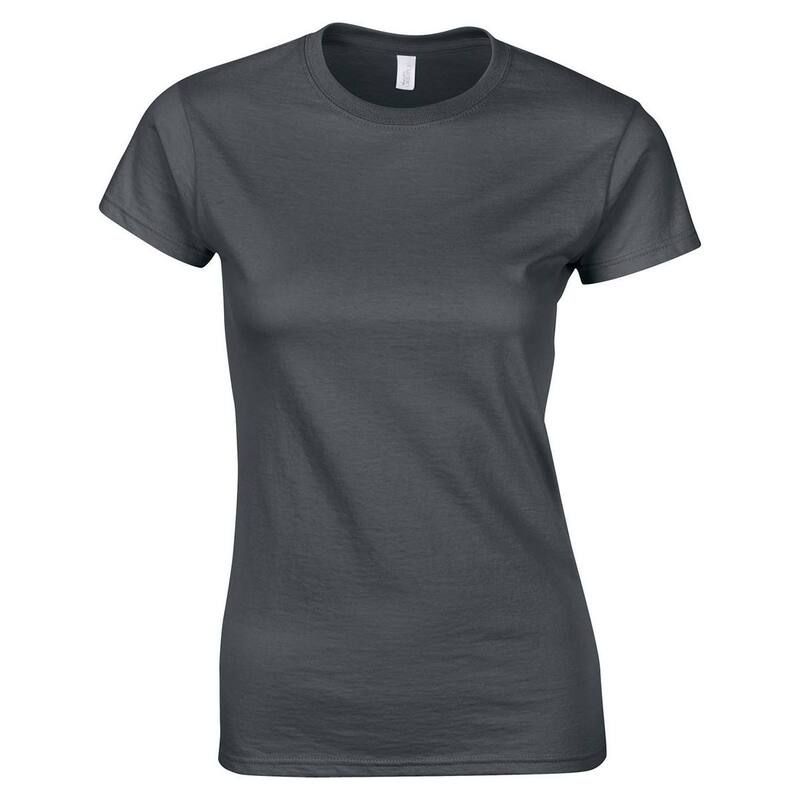 ギルダン レディース トップス Tシャツ コットン Gildan WomensLadiesoftstyle Plain Ringspun Cotton Fitted TShirt Charcoal チャコール