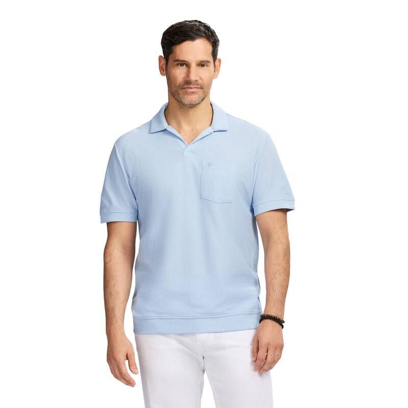 アイゾッド レディース トップス Tシャツ ポロシャツ ニット Mens IZOD Short Sleeve Saltwater Dune Knitexture Polo Chambray Blue ブルー