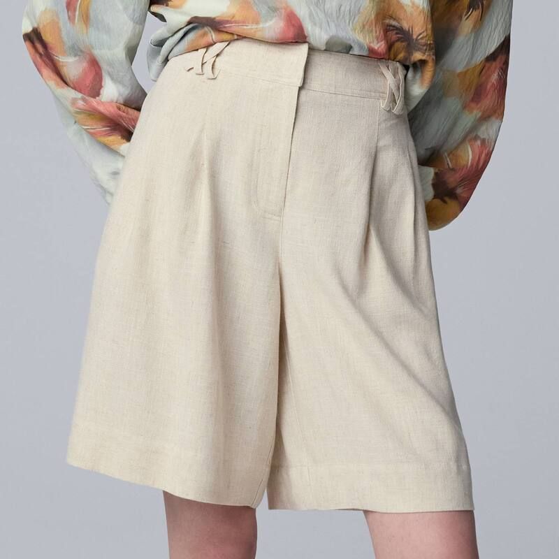 ヴェラウォン レディース ボトムス ハーフパンツ・ショーツ ショートパンツ Womensimply Vera Wang Woven Belt Loop Shorts Vera Flax