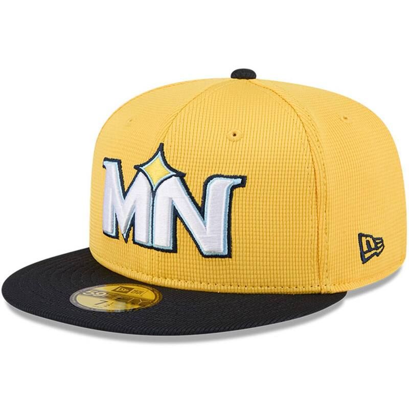 ニューエラ レディース アクセサリー 帽子 Mens New Era YellowBlack Minnesota Twins City Connect Batting Practice 59FIFTY Fitted Hatwn Gold ゴールド