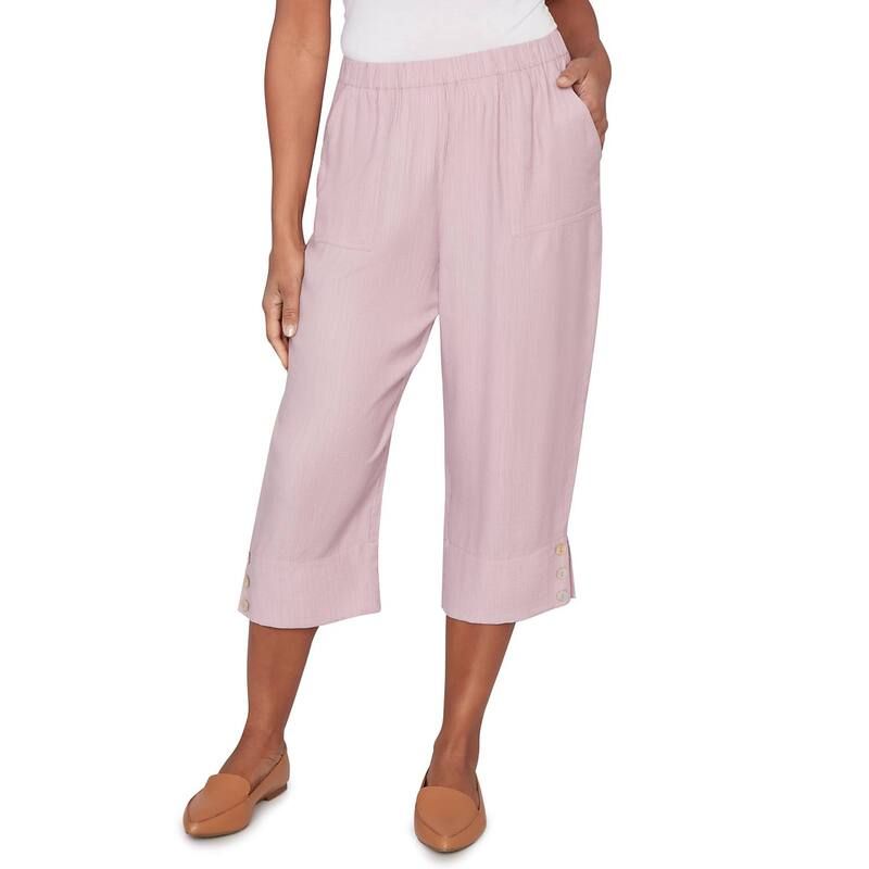 アルフレッド ダナー レディース ボトムス カジュアルパンツ キャップ Womens Alfredunnerelaxed Elastic Waist Front Pockets Capri Pants Blush ブラッシュ