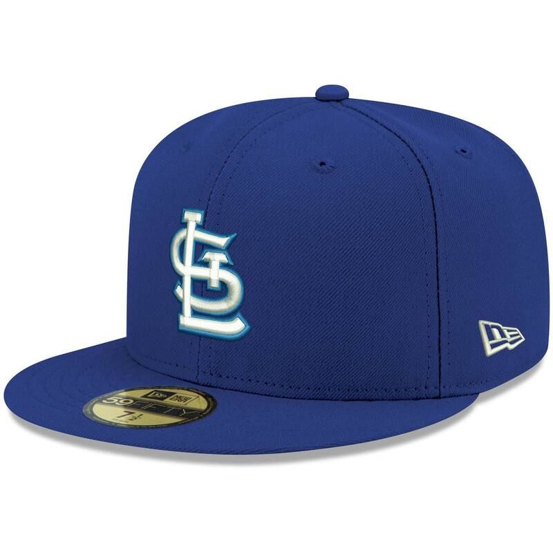 ニューエラ レディース アクセサリー 帽子 ロゴ Mens New Era Royal St Louis Cardinals Logo White 59FIFTY Fitted Hat Crd Blue ブルー