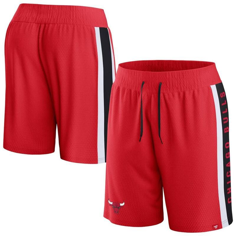ファナティクス レディース ボトムス ハーフパンツ・ショーツ メッシュ ショートパンツ Mens Fanatics Branded Red Chicago Bulls Referee Iconic Meshorts Bul Red レッド