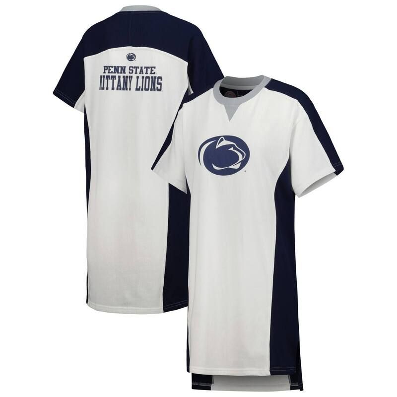 GIII レディース トップス ワンピース Tシャツ Womens GIII 4Her by Carl Banks White Penn State Nittany Lions Home Run TShirt Dress Pst White ホワイト