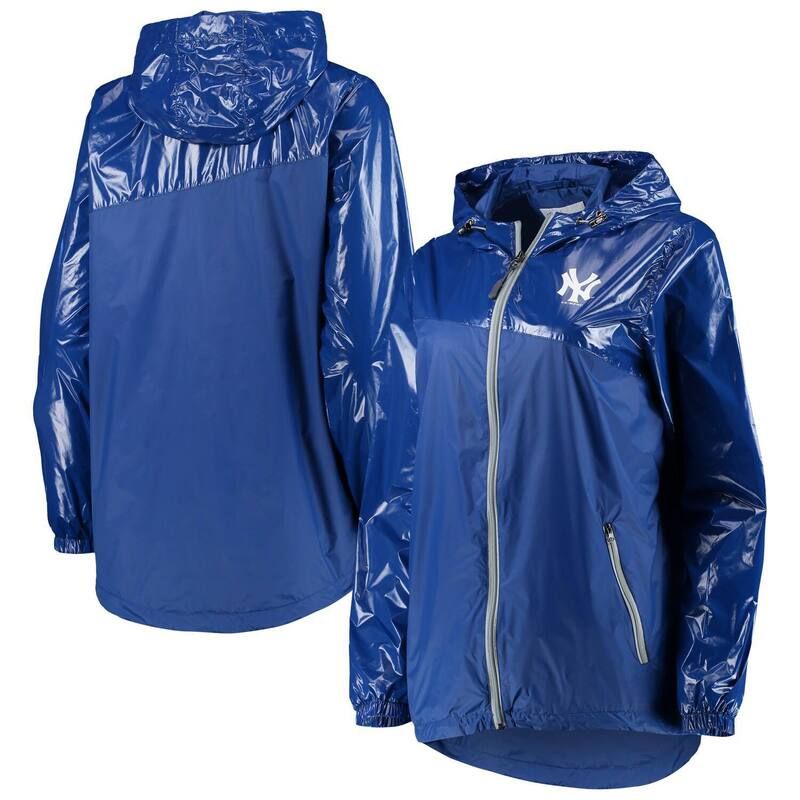 GIII レディース アウター ジャケット・ブルゾン パーカー Womens GIII 4Her by Carl Banks Navy New York Yankees Double Coverage FullZip Hoodie Jacket Ynk Blu
