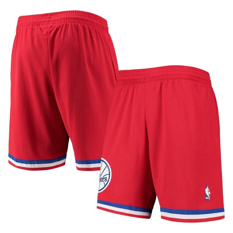 ミッチェルネス レディース ボトムス ハーフパンツ・ショーツ ショートパンツ Mens Mitchell Ness Red Philadelphia 76ers 200203 Hardwood Classicswingman Shorts 76red レッド