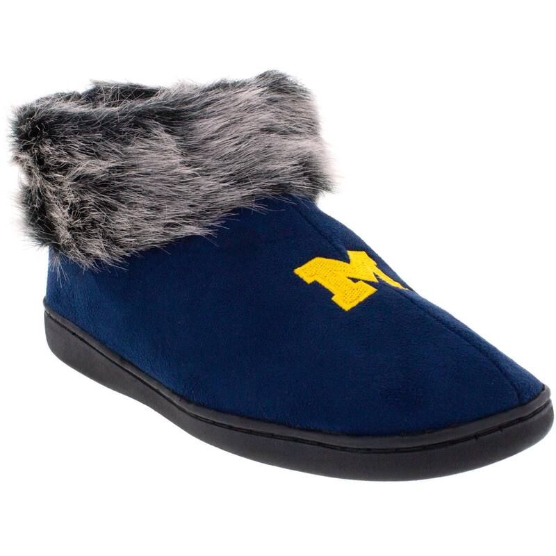 アンブランデッド レディース シューズ ブーツ・レインブーツ Unbranded Michigan Wolverines Womens FauxFur Slippers Mic Black ブラック