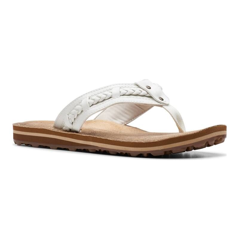 クラークス レディース シューズ サンダル Clarks Fennerice Womens Flip Flop Sandals Off White オフホワイト