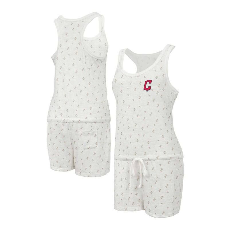 アンブランデッド レディース アンダーウェア ナイトウェア ロンパース ニット Unbranded Womens Conceptsport Cream Cleveland Guardians Gardner Hacci Knit Romper Grd Beig