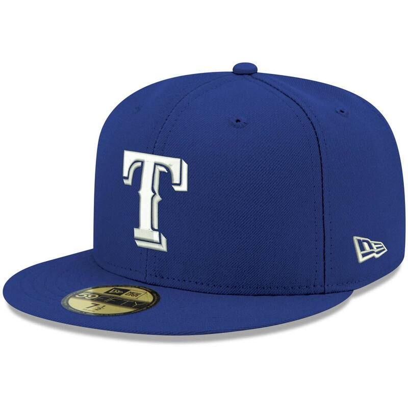 ニューエラ レディース アクセサリー 帽子 ロゴ Mens New Era Royal Texas Rangers White Logo 59FIFTY Fitted Hat Rgr Blue ブルー