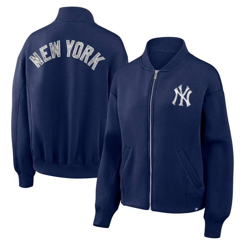 ファナティクス レディース アウター ジャケット・ブルゾン Womens Fanatics Navy New York Yankees Oversized Rage Against FullZip Jacket Ynk Navy ネイビー 19,866円