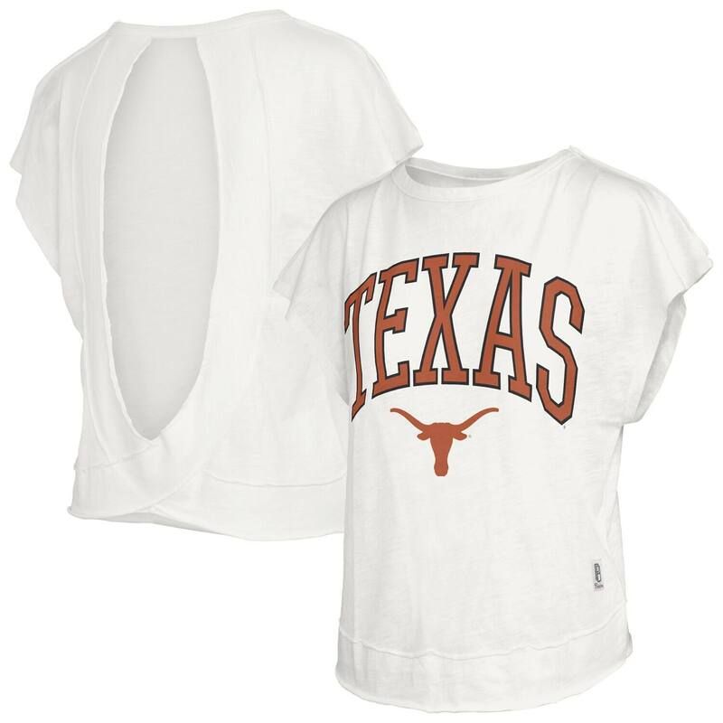 プレスボックス レディース トップス Tシャツ オープンバック Womens Pressbox Cream Texas Longhorns Nelson Movement Open Back Slub TShirtex Beige ベージュ