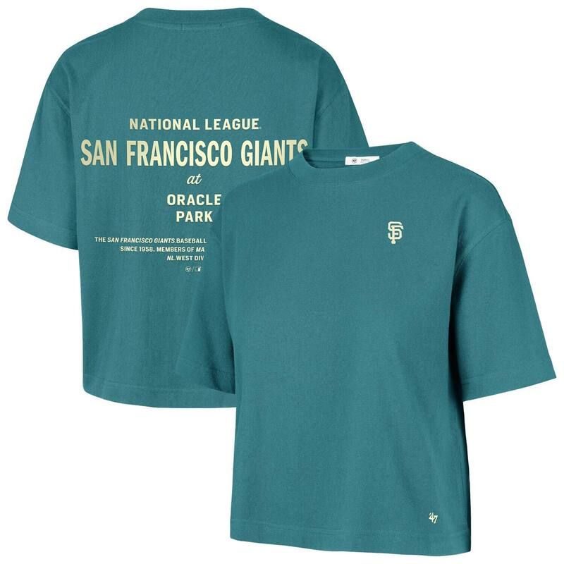 フォーティセブンブランド レディース トップス Tシャツ 47 Brand Womens 47 Teal San Francisco Giants Contemporary Basics Leon City TShirt Gnt Blue ブルー