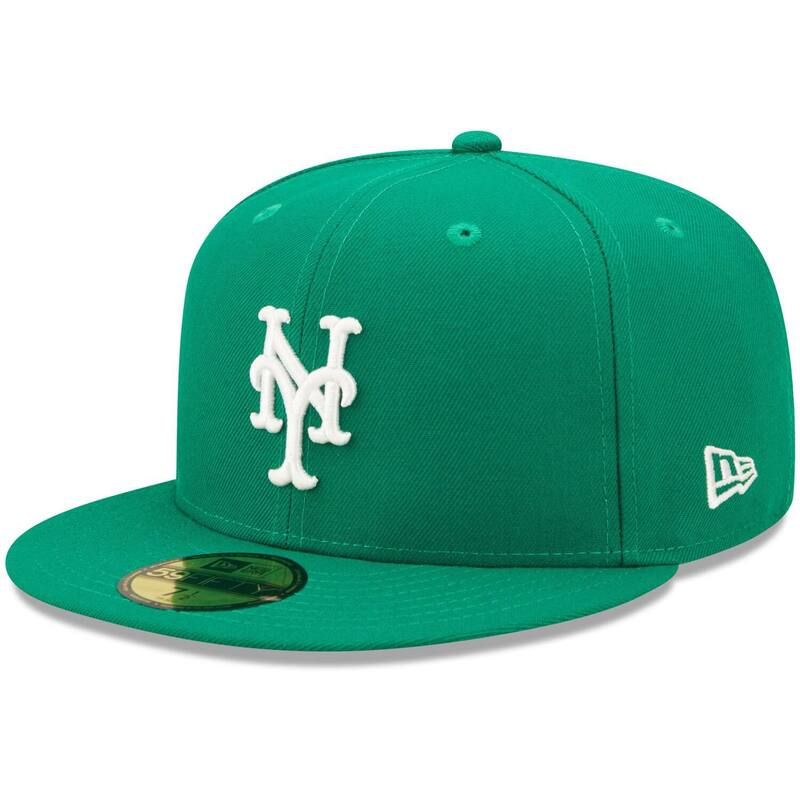 ニューエラ レディース アクセサリー 帽子 ロゴ Mens New Era Kelly Greenew York Mets Logo White 59FIFTY Fitted Hat Met Green グリーン