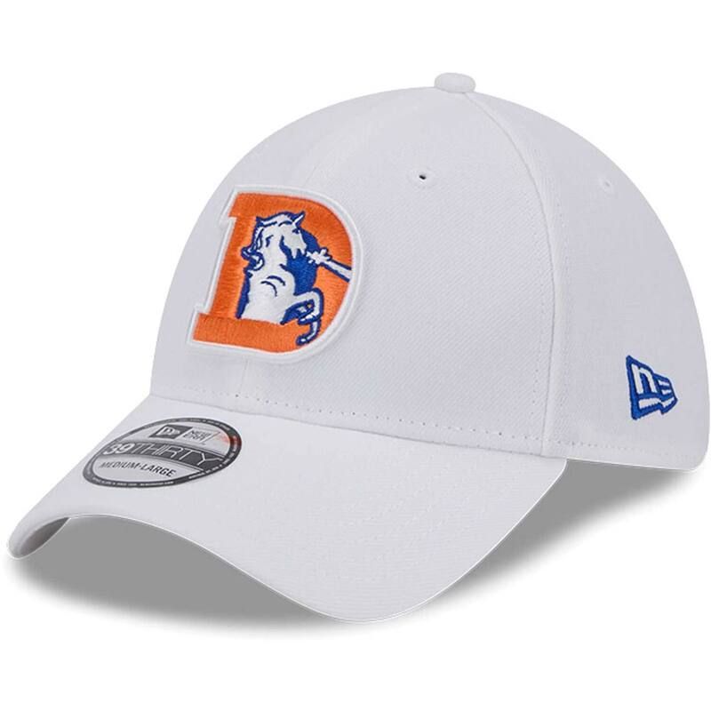 ニューエラ レディース アクセサリー 帽子 Mens New Era White Denver Broncos Throwback 39THIRTY Flex Hat Den White ホワイト 8,745円