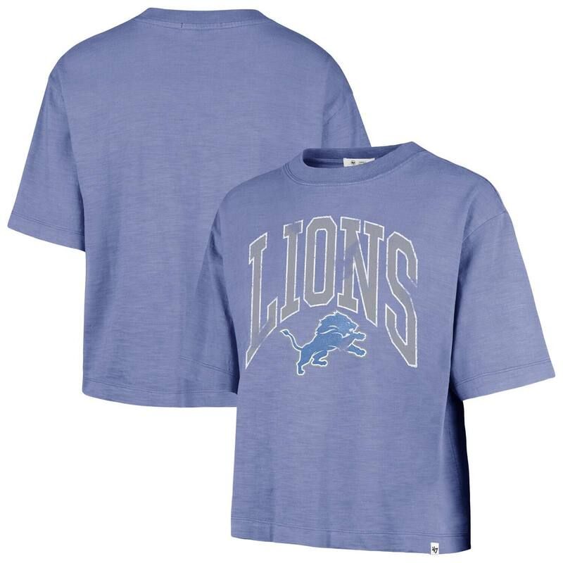 フォーティセブンブランド レディース トップス Tシャツ クロップド 47 Brand Womens 47 Blue Detroit Lions Cropped Mindi Slub TShirt Lns Blue ブルー