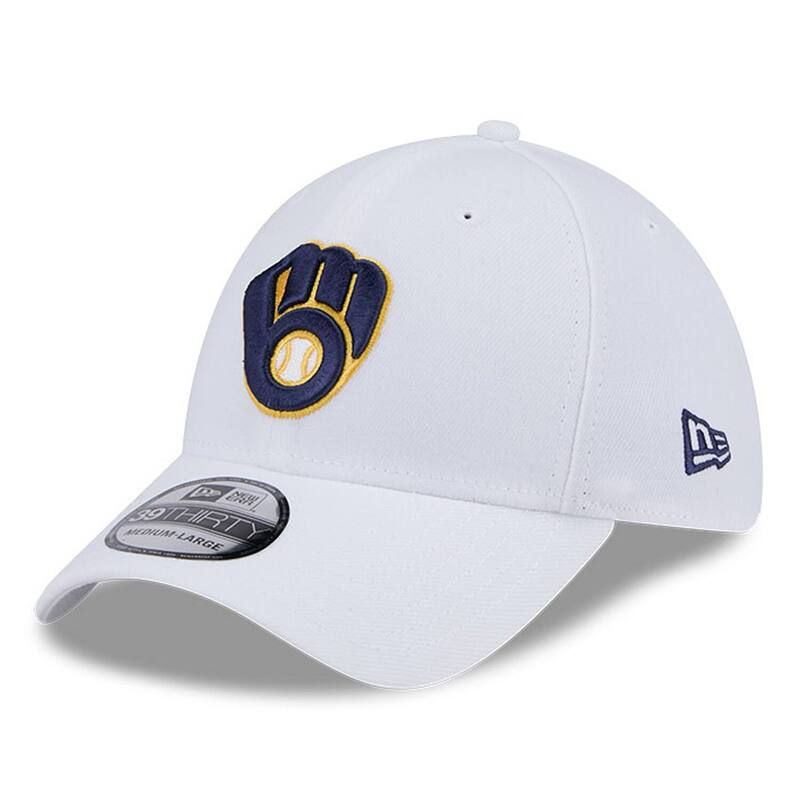 ニューエラ レディース アクセサリー 帽子 Mens New Era White Milwaukee Brewers Evergreen 39THIRTY Flex Hat Brwhite ホワイト