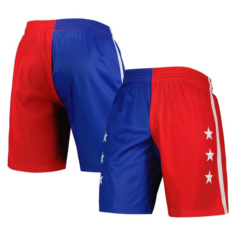 アンブランデッド レディース ボトムス ハーフパンツ・ショーツ ショートパンツ Unbranded Mens Mitchell Ness BlueRed Washington Bullets Hardwood Classics 1996 Split Swing