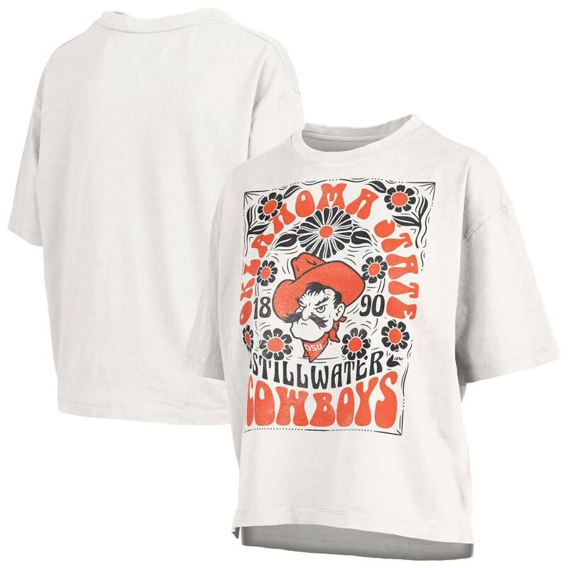 プレスボックス レディース トップス Tシャツ Womens Pressbox White Oklahoma State Cowboys Harmony Oversized Slub TShirt Oks White ホワイト