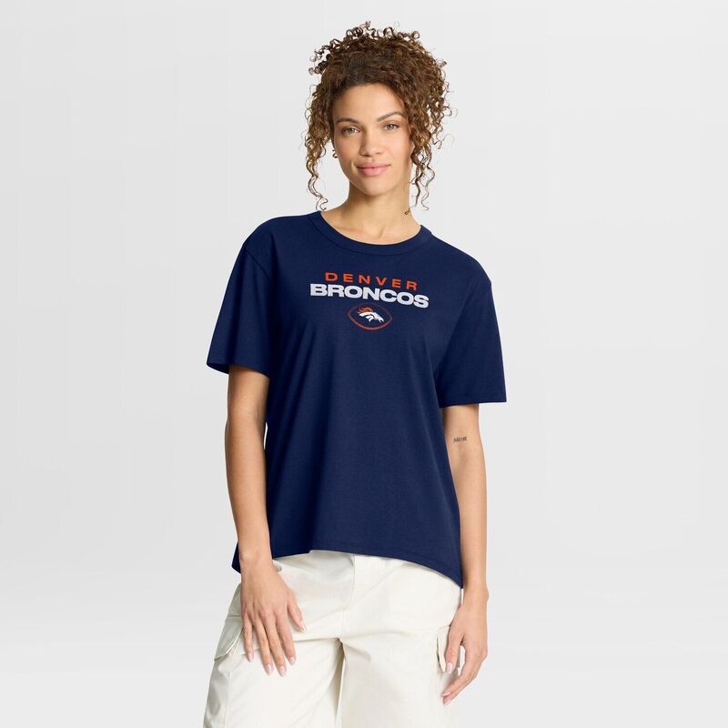 ファナティクス レディース トップス Tシャツ Womens Fanatics Navy Denver Broncos Fade Legacy TShirt Denavy ネイビー