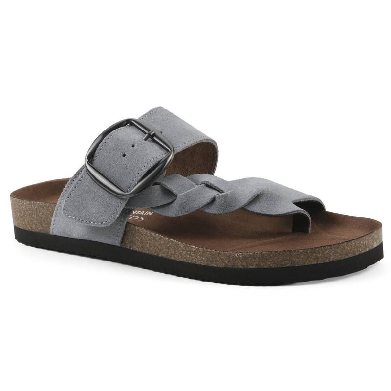 ホワイトマウンテン レディース シューズ サンダル White Mountain Harleta Womens Cushioned Footbed Sandals Blue Raspberry Suede ブルー