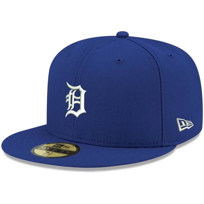 ニューエラ レディース アクセサリー 帽子 ロゴ Mens New Era Royal Detroitigers White Logo 59FIFTY Fitted Hatgr Blue ブルー