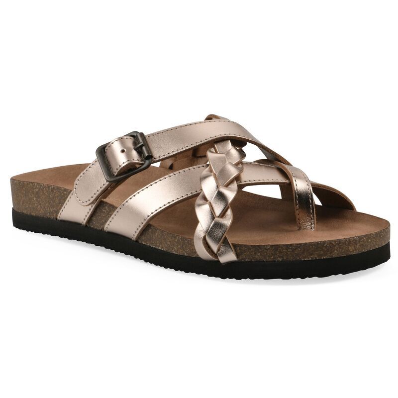 ホワイトマウンテン レディース シューズ サンダル White Mountain Harrington Womens Cushioned Footbedsandals Rosegold Metallic メタリック