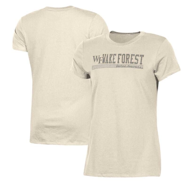 チャンピオン レディース トップス Tシャツ Womens Champion Cream Wake Forest Demon Deacons Classic TShirt Wfu Beige ベージュ
