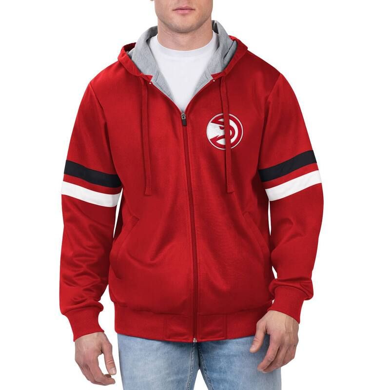 カール バンクス レディース アウター ジャケット・ブルゾン パーカー Mens GIII Sports by Carl Banks Red Atlanta Hawks Contender FullZip Hoodie Jacket Haw Red レッド
