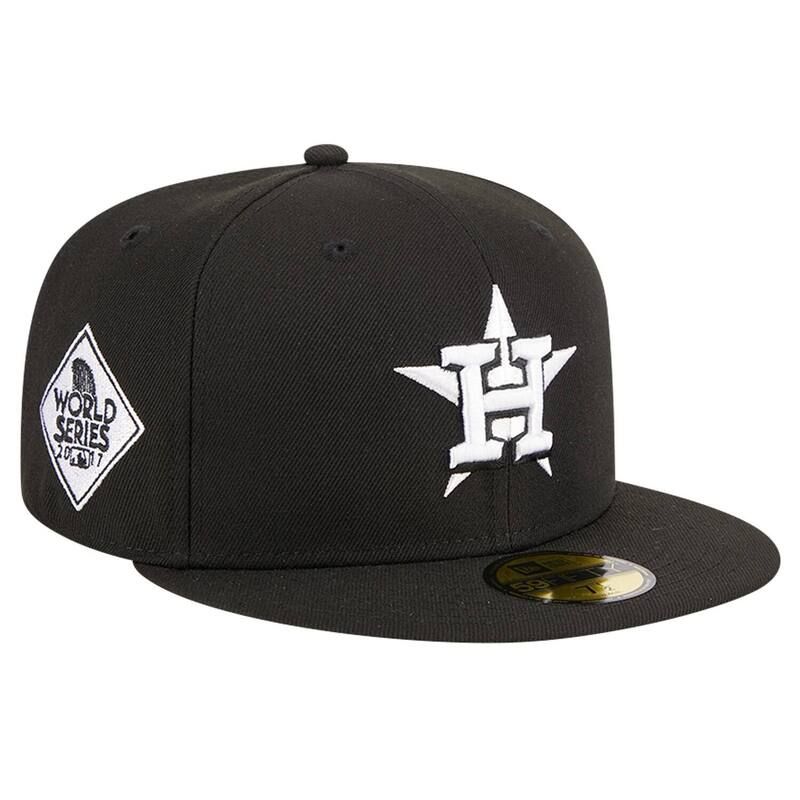 ニューエラ レディース アクセサリー 帽子 ロゴ Mens New Era Black Houston Astros Logo 59FIFTY Fitted Hat Ast Black ブラック